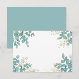 Convites Folhas de Eucalipto em Branco Personalizadas