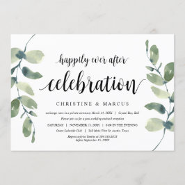 Convites Folhas de Eucalipto, Preto, Casamento Fuga