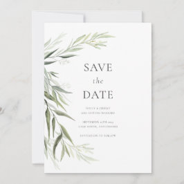 Convites Folhas de Eucalipto Verde Save the Date
