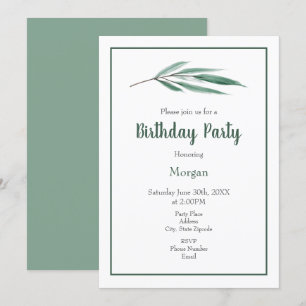 Convites Folhas de Eucalyptus com Aquarela