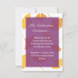 Convites Folhas de ginkgo caindo no recinto de casamento ro