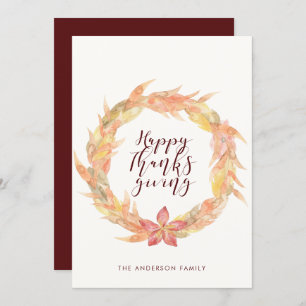 Convites Folhas de outono do Feliz Dia de Ação de Graças