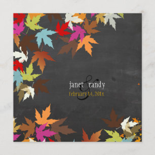 Convites Folhas de outono e de mapeamento de PixDezines/qua