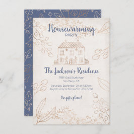 Convites Folhas de outono e Partido Dourado do Aquecimento