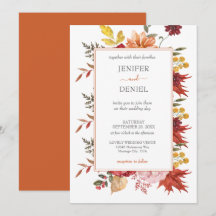 Folhas de Outono Elegantes Casamento de Outono