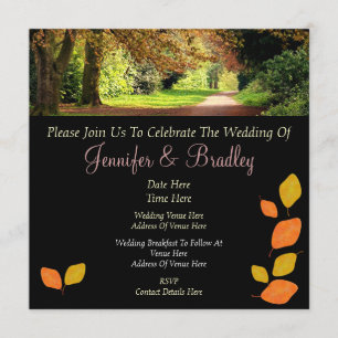 Convites Folhas de outono que Wedding