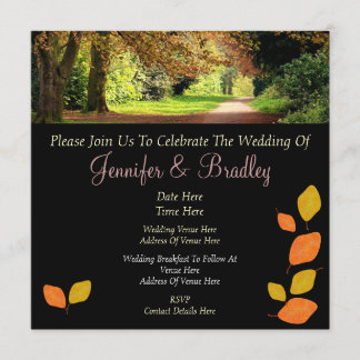 Convites Folhas de outono que Wedding