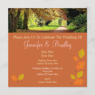 Convites Folhas de outono que Wedding