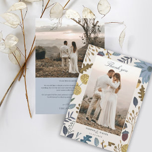 Convites Folhas de outono rústicas caem agradecimento de ca