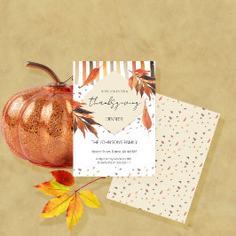 Convites Folhas de Pastel de Outono do Dia de Ação de Graça