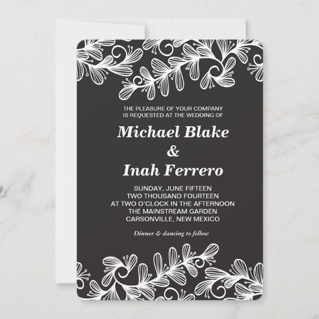 Convites folhas de rabisco (Frente)