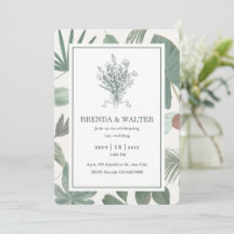 Folhas de Vegetação Elegante Desenho Botânico