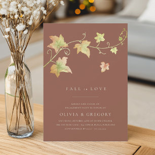 Convites Folhas do outono caem Festa de noivado