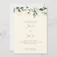 Folhas e Videiras Modernas Casamento Amarelo Claro