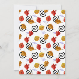 Convites Folhas Geográficas de Queda Multicolores