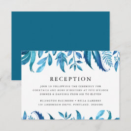 Convites Folhas Índigo | Recepção de Casamento