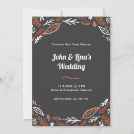 Convites Folhas naturais e elegantes