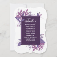 Folhas roxas sentadas. Plano de casamento Violet