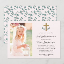 Convites Folhas Simples com Foto Comunitária Cruzada