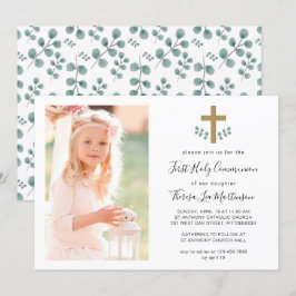 Convites Folhas Simples com Foto Comunitária Cruzada