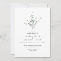 Folhas Simples de Galho de Árvore Casamento Botâni