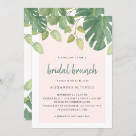 Convites Folhas tropicais | Brunch Blush e Bridal Verde