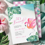 Convites Folhas Tropicais Flamingo 60ª Festa de aniversário<br><div class="desc">Este divertido 60º Convite de aniversário apresenta as palavras "Flamingle de Vamos" com o nome de convidado de honra definido em uma tipografia moderna de script manuscrito com detalhes de evento em uma fonte serif clássica. Uma réplica da minha coloração d'água original rosa flamingo e folhas de palma monstera em...</div>