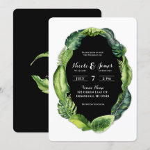 Folhas Tropicais Verde Classe Chic Casamento