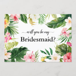 Convites Folhas Tropicais, você será minha madrinha