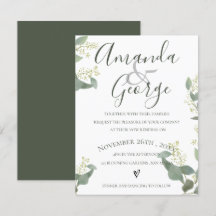 Folhas verdes | Script Elegante | Renovação de Vow