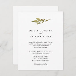 Convites Folhas verdes típicas do casamento simples