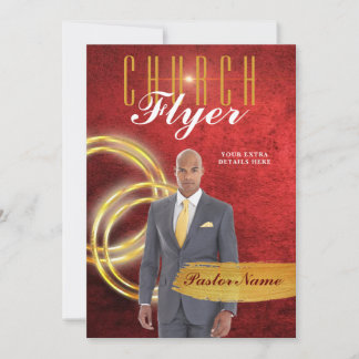 Convites folheto da igreja design modelo
