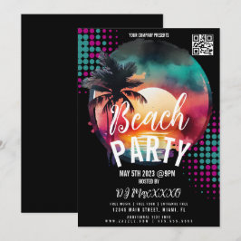 Convites Folheto de Bar do Tropical Beach Night Event Party