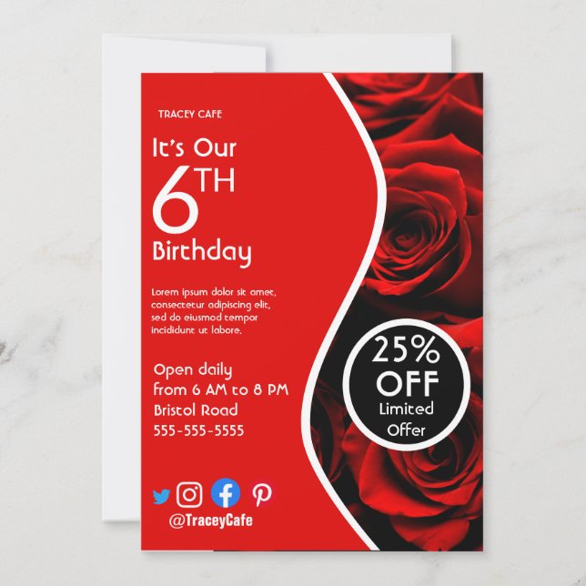 Convites Folheto de poster de promoção (Frente)