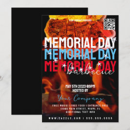 Convites Folheto do Memorial do Evento de Churrasco