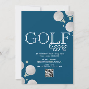 Convites Folhetos de Aulas de Golfe para Adultos e Crianças
