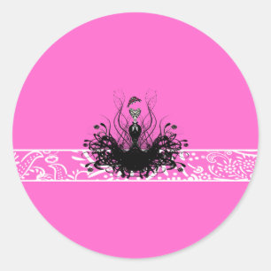 Convites, folhetos e adesivos à moda