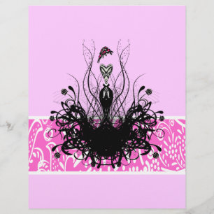 Convites, folhetos e adesivos à moda