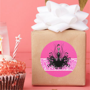 Convites, folhetos e adesivos à moda