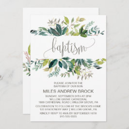 Convites Foliage Baptism