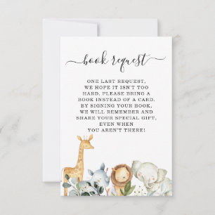 Convites Foliage Safari - Solicitação de Chá de fraldas Ins