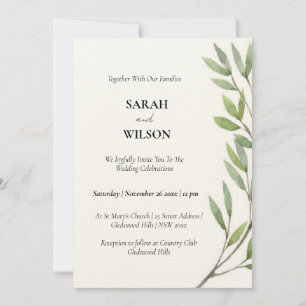 CONVITES FOLIAGEM DE FERN VERDE VIBRANTE