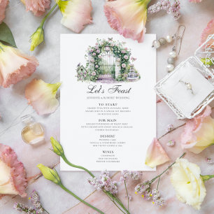 Convites Fonte de Arca Floral de Casamento de Jardim
