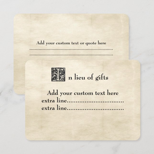 Convites Fonte de livro de histórias chiques em pergaminho  (Frente/Verso)