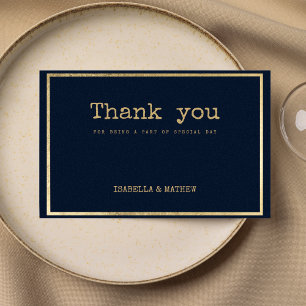 Convites fonte de máquina de escrever ouro azul marinho rus