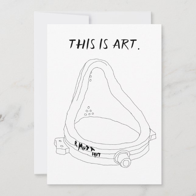 Convites Fonte de Marcel Duchamp R. Mutt 1917 (Frente)