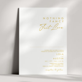 Convites Fonte Dourada Minimalista Moderna Nada Casamento R