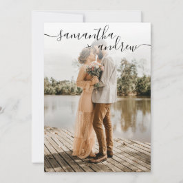 Convites Fonte simples e minimalista 5 fotos casamento