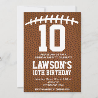 Convites Football Birthday Invite