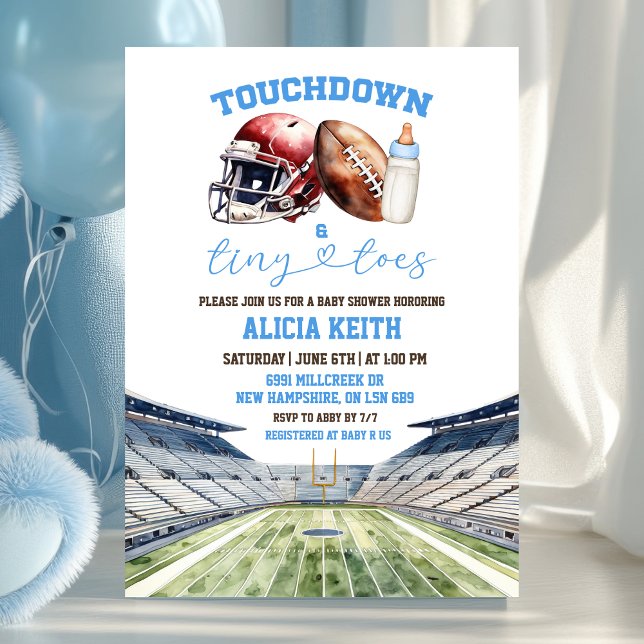 Convites Football Theme Boy Baby Shower (Criador carregado)